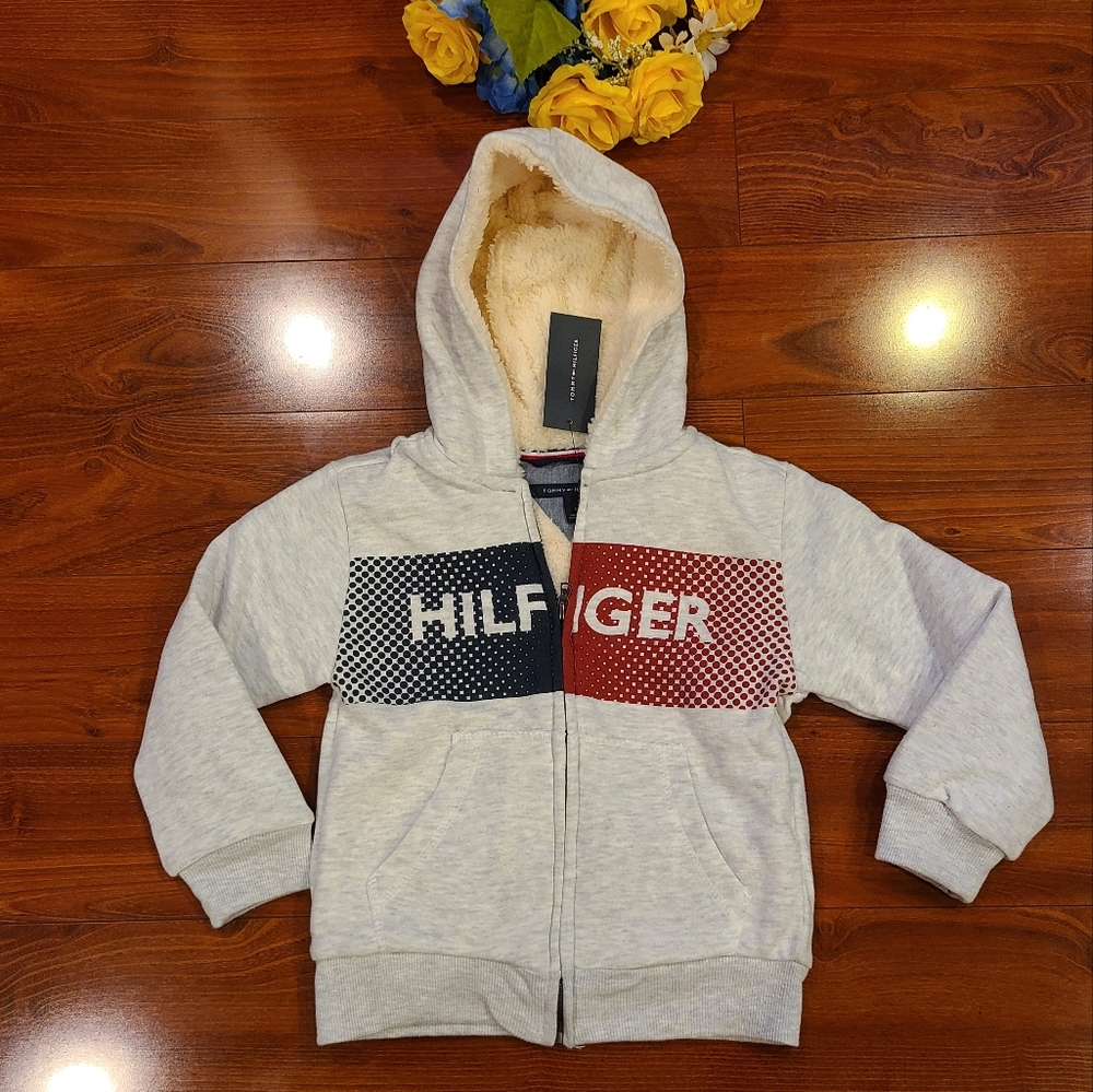 Tommy Hilfiger Hooded Zip Up Sweater Size Small